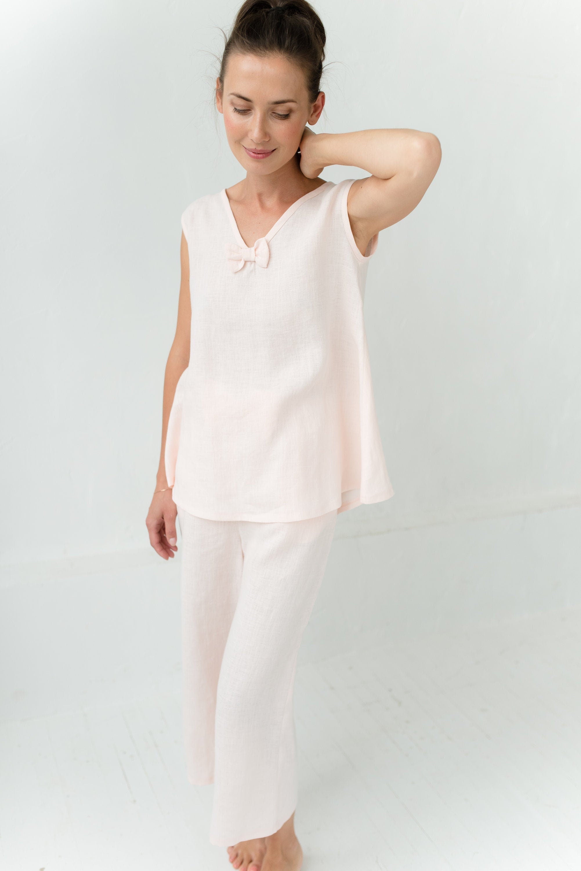 LeMuse Linen nightshirt SLEEP, Blush, XS