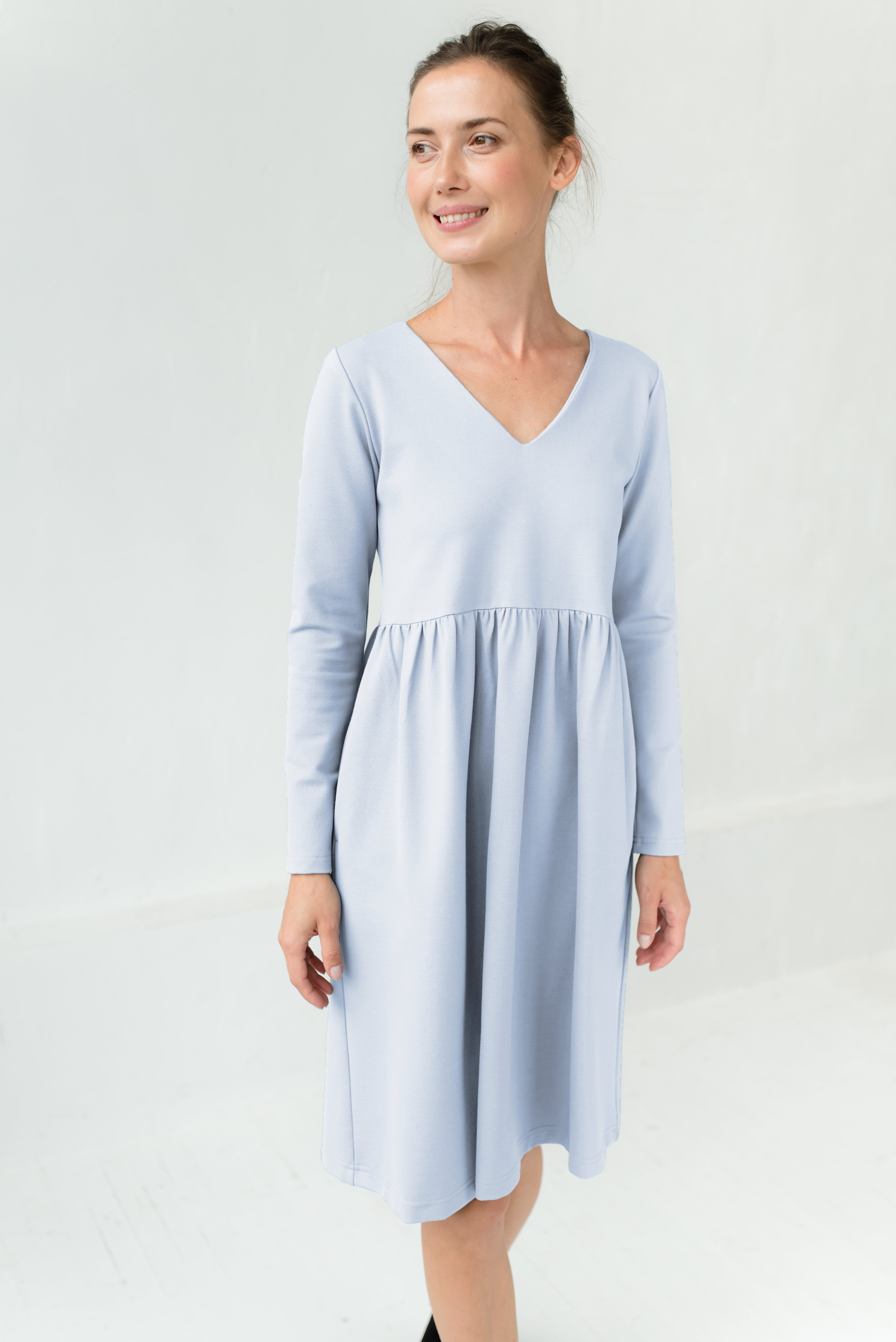 SUNSHINE — Robe en maille Punto Milano italienne