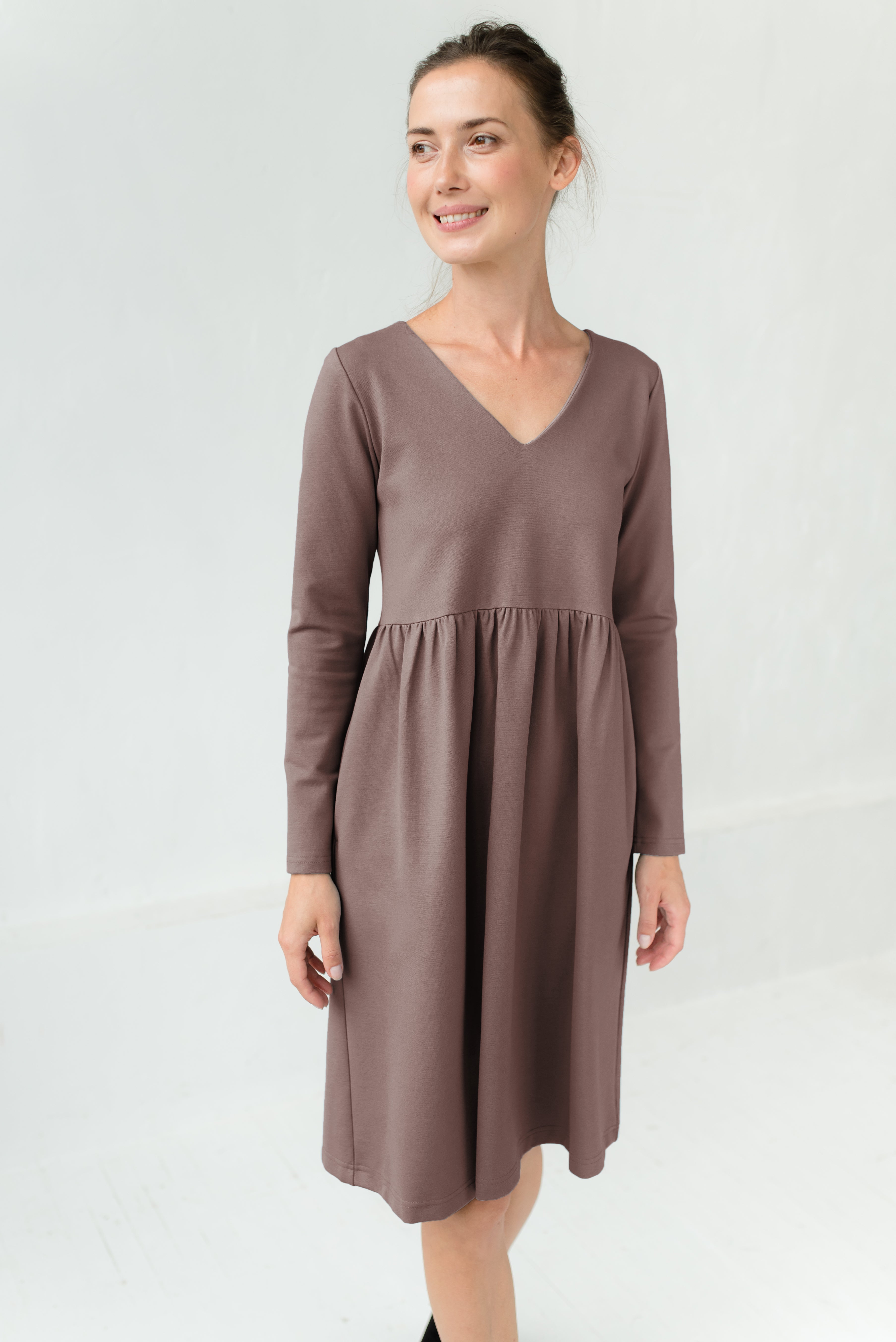 SUNSHINE — Robe en maille Punto Milano italienne