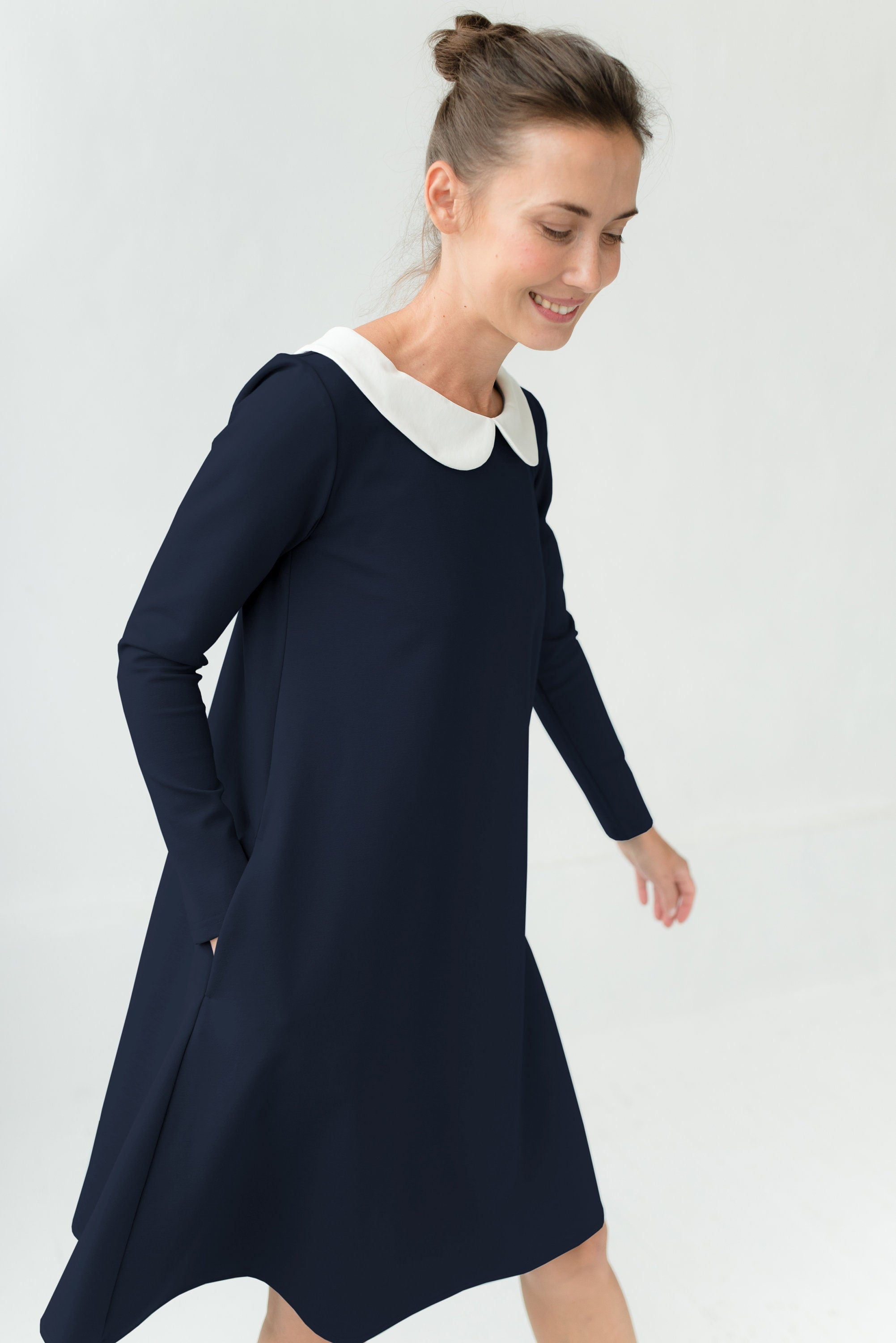 LOVER — Italian Punto Milano -neulemekko kauluksella