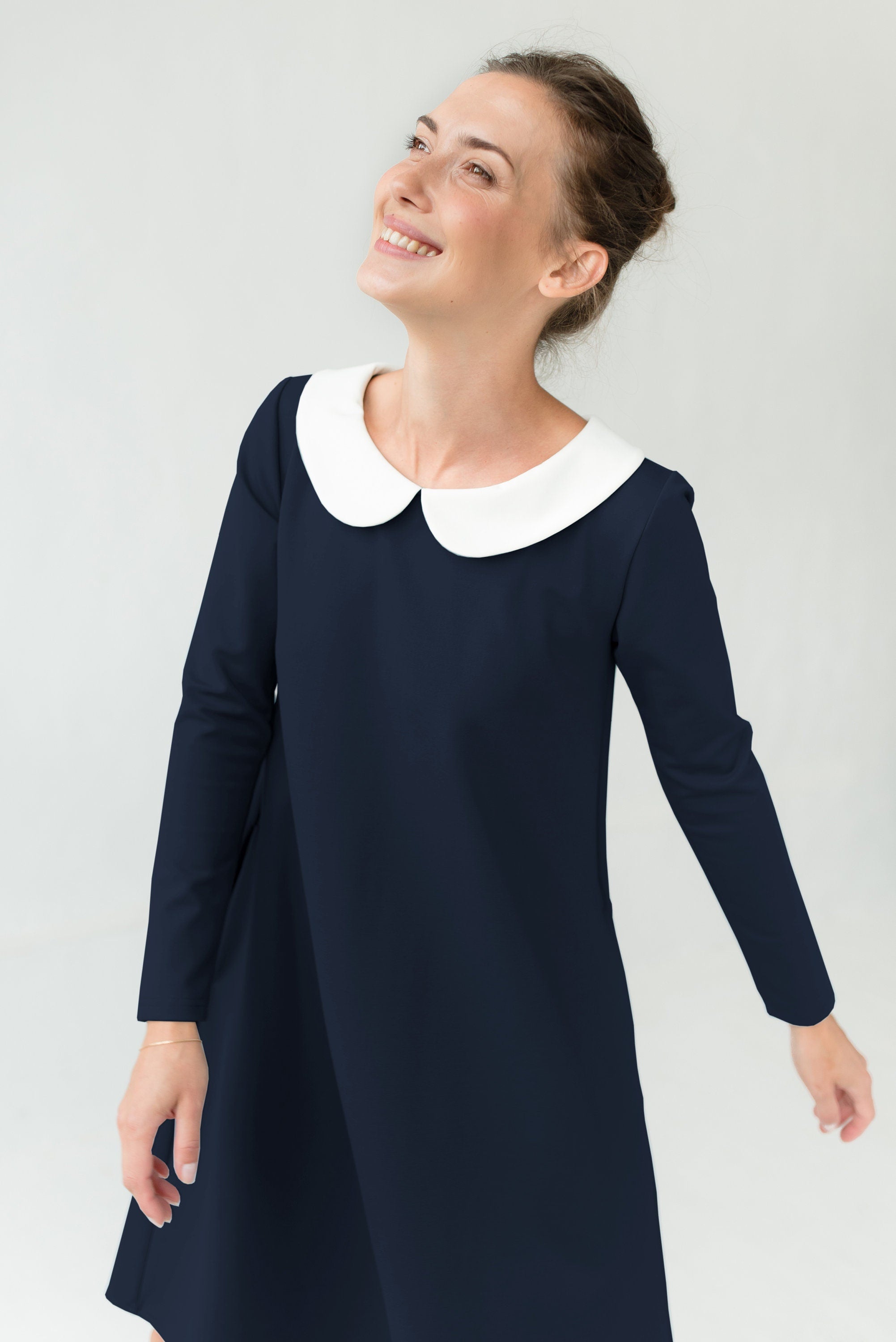 LOVER — Italian Punto Milano -neulemekko kauluksella