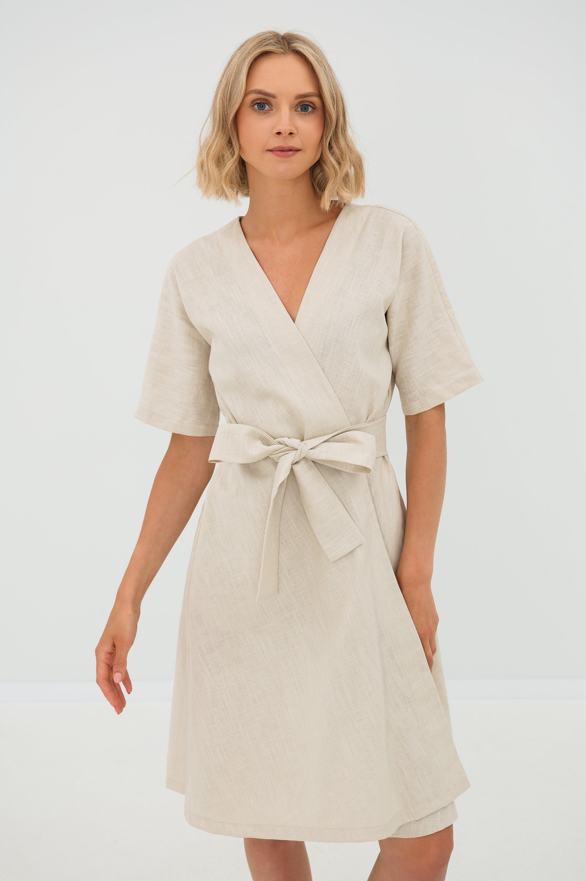 CHLOE — Kietaisumekko pellavasta, taskuin