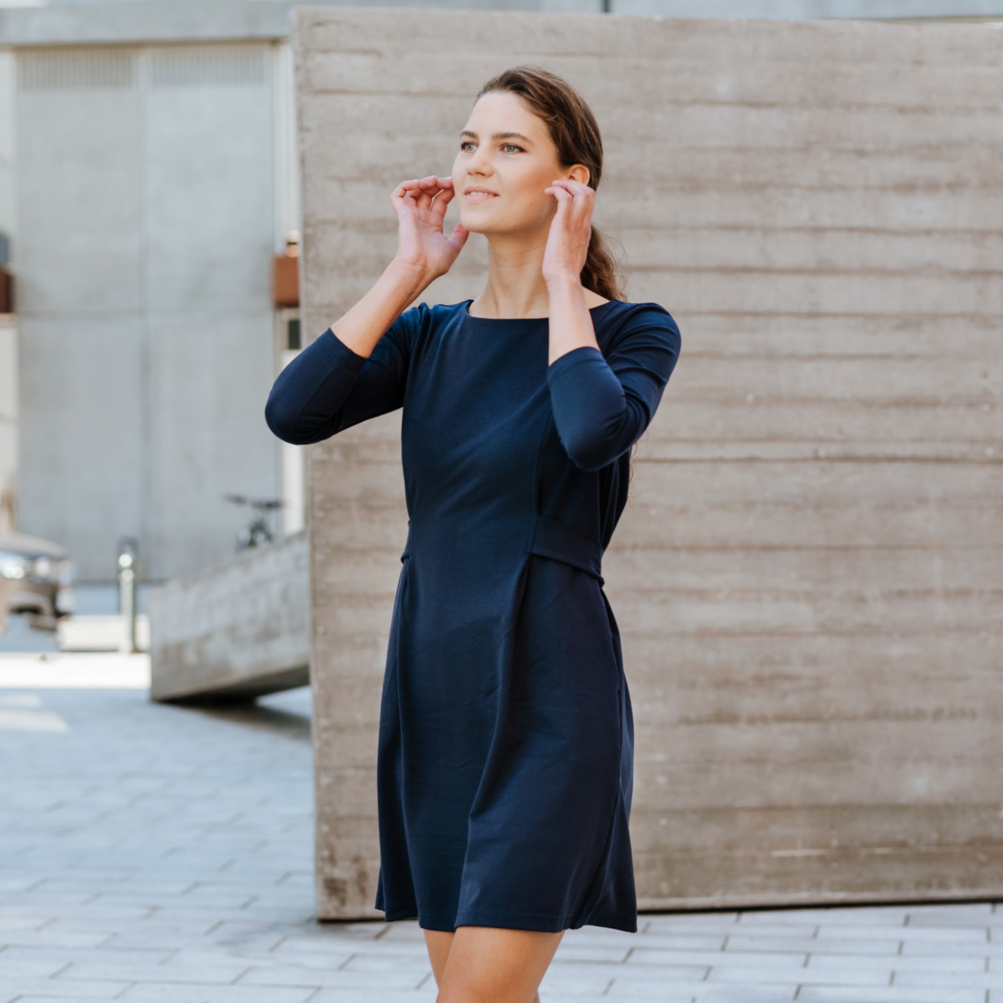 LOLITA — Italienisches Punto-Milano-Strickkleid
