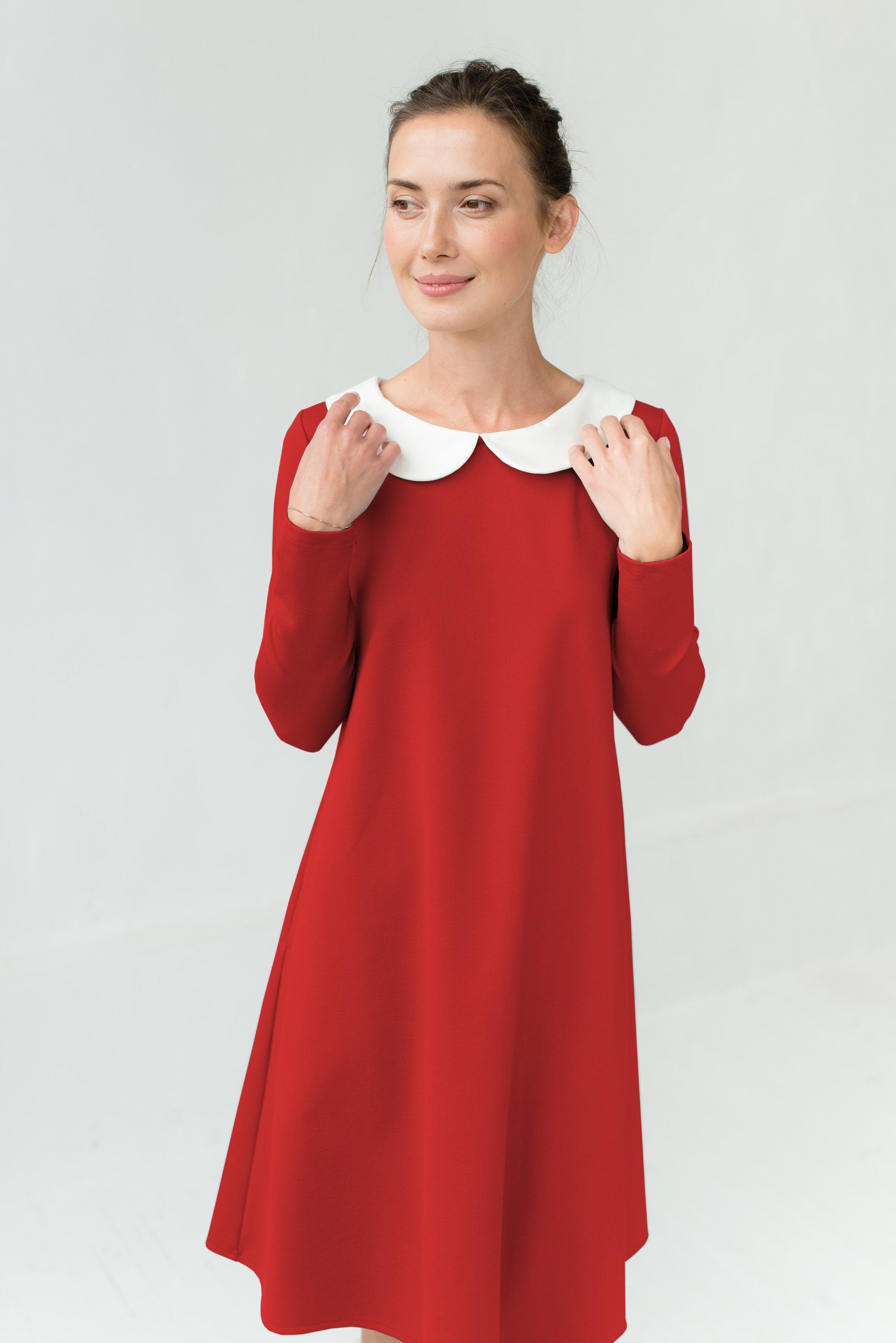 LOVER — Italian Punto Milano -neulemekko kauluksella